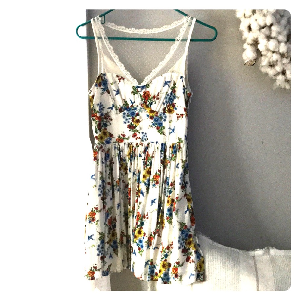 Forever 21 flower and bird dress